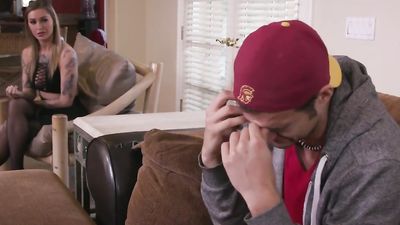 Stepmom Kleio Valentien Teaches her  New Stepson how to Fuck A Lady
