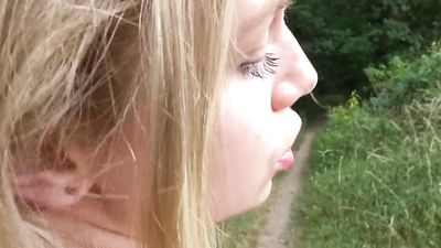 Public Agent Horny Blondes Tight Body Fucked for Cash in Forest