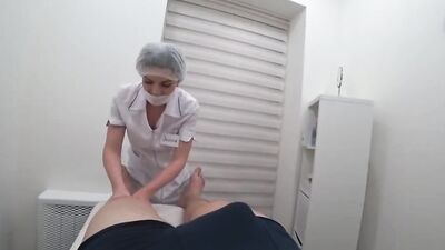 Foot Massage Ended with a Hot Blowjob from a Beautiful Masseuse