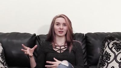 Teen Serenity penetrated and facial on casting couch