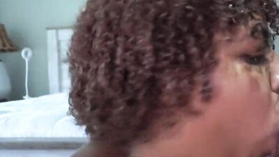 SLOPPY WET Deepthroat gagging from amateur ebony bbw FACIAL @andregotbars