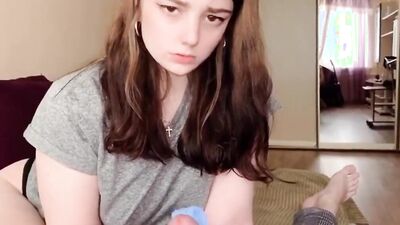 POV amateur teen girl takes deep and hard pussy ramming treat from stepbro