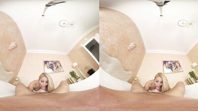VR sexual experience with a busty blonde angel Sasha Blonde