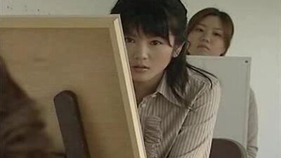 Cute Japanese darling bends over for getting pussy banged