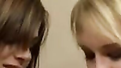 A pair of slender dolls are exchanging lesbian tips and tricks
