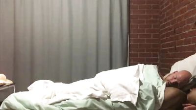 Sia and Big Sexy in Bed - Side View