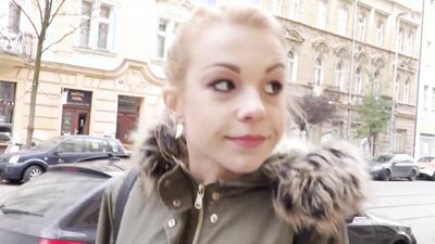 Blonde Czech cutie gets her juicy ass spanked and fucked by a horny foreigner