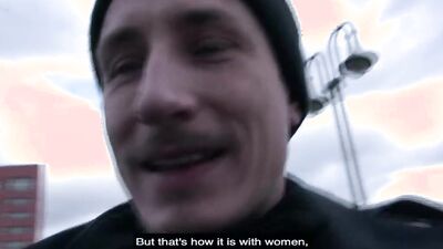Inked and kinky brunette sucks dick and gets drilled outdoor