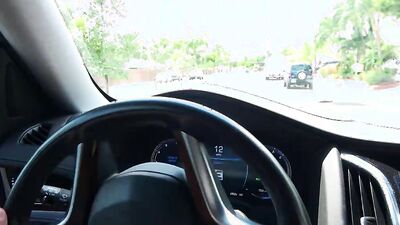 Thrilling girl is fucked on the backseat by a horny man