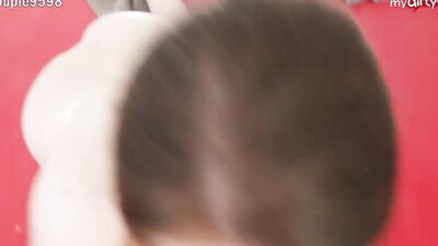 Dude plays with blonde's ass while fucking her wet pussy