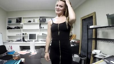 Bootylicious girl Monica Rise is fucked by a boss at the job interview