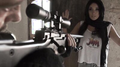 Astonishing brunette Anissa Kate is being fucked in an abandoned building