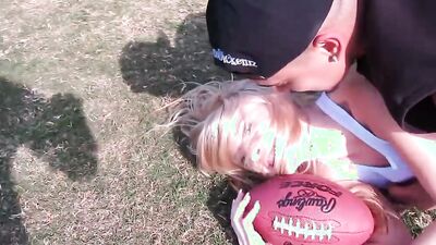 Katie Banks takes Bruno Dickems's thick cock to the balls