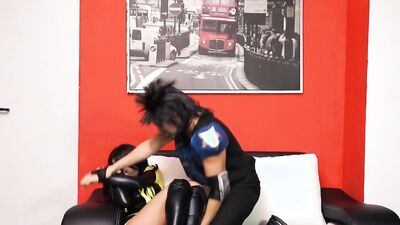Tattooed babe Claudia Sanchez is spanked and fucked to the balls