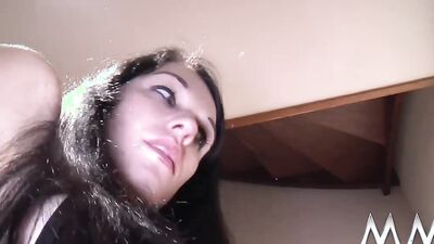 Amateur MILF blows that pecker and swallows it to the balls
