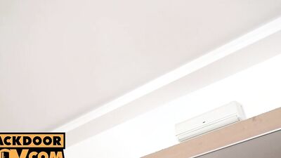 Kira Thorn looks over her shoulder while being fucked from behind