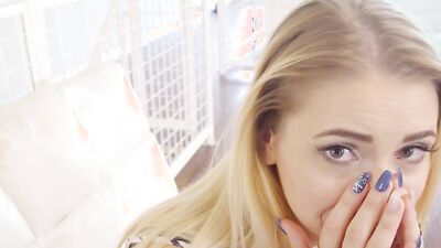 Juicy blonde girl Sierra Nicole is fucked in that shaved pussy