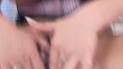 Jessica Moore's shaved pussy is filled with a hard cock