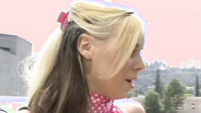 Blonde girl Rachel Solari is spanked and fucked to the balls