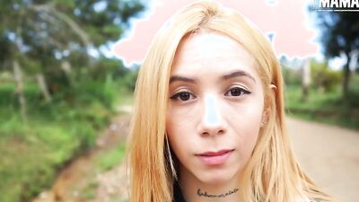 Petite chick Logan Salamanca is dominated and fucked to the balls