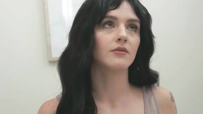 Two brunettes and one blonde are fucking with a lucky man