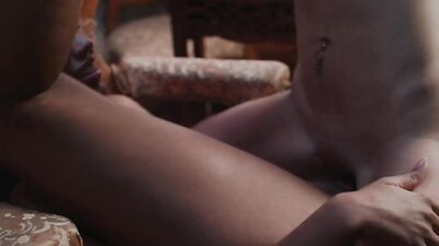 Ebony girl licks and fingers her girlfriend in a lesbian scene