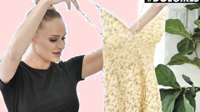 Depraved girl Emma Hix masturbates in front of the mirror
