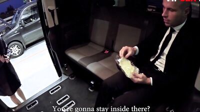 Hot doll Antonia Sainz gets fucked on the backseat of the car