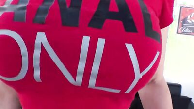 Juicy blonde Lilly James is poked in the ass with hard cock