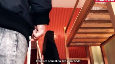 Naughty schoolgirl Silvia Dellai is being fucked to the balls