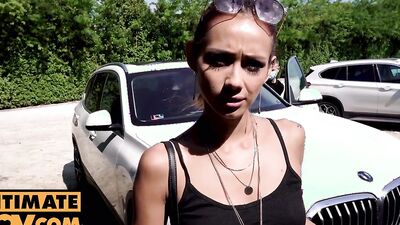 Veronica Leal sucks cock and gets fucked in the open air