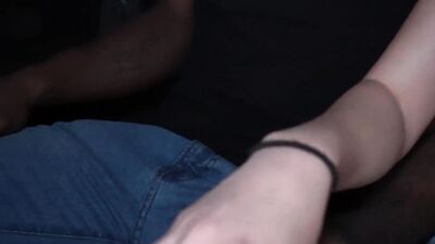 Katie Kingerie rides a young black guy with huge shaft