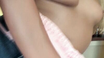 Blonde chick Valier Hilton puts a hard dick between her legs