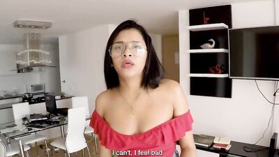 Steven Hard is banging this brunette beauty with glasses so hard