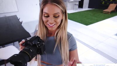 Amazing female photographer gets shagged by a thick black sausage