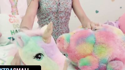 Beautiful teen is getting pounded by a guy with mustache