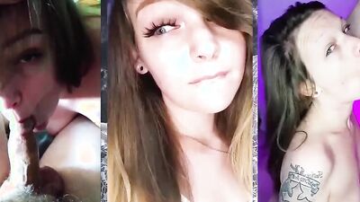 Enticing brunette is dancing fucking and sucking in this compilation