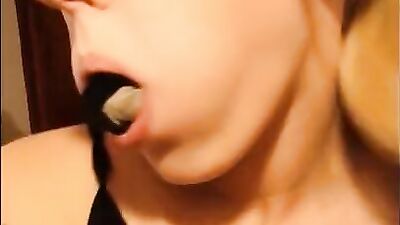 Nasty teen gets her mouth stuffed with panties, ball and duct tape