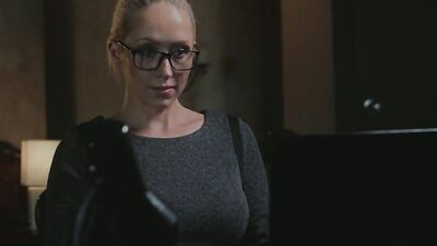 Chrisitna Shine is a voluptuous nerd who jerks her pussy