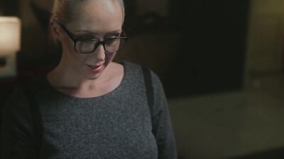 Chrisitna Shine is a voluptuous nerd who jerks her pussy