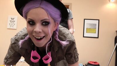 Lily is a freaky teen who gets banged by fake cop
