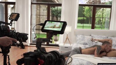 Slim brunette babe gets filmed while having sex with this dude