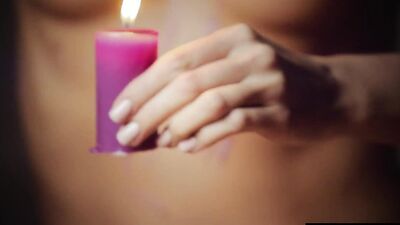 Skinny babe with small tits is fingering her wet puss
