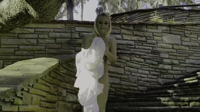 Nasty MILF is taking off her clothes and walking naked