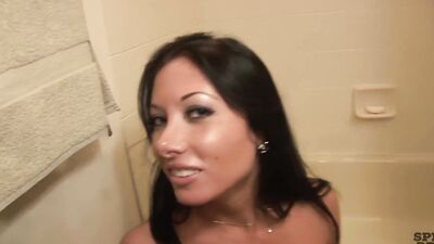 Nadia Nitro shows her rack and gets her asshole fingered