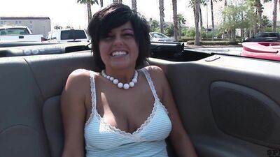 Spicy brunette with tattoos and piercings is cuddling her twat