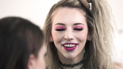 Laney Grey and Lily Larimar are kinky lesbians who finger their pussies