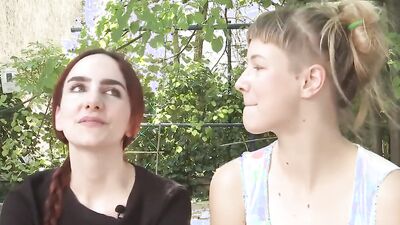 Redhead and blonde are getting ready for some lesbian action