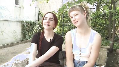 Redhead and blonde are getting ready for some lesbian action