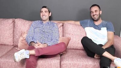 Redhead nympho is able to satisfy two men at the same time